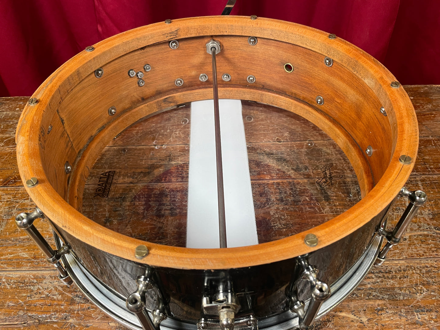 1933 Slingerland DUALL 5x14 Solid Shell No. 30 Snare Drum Black