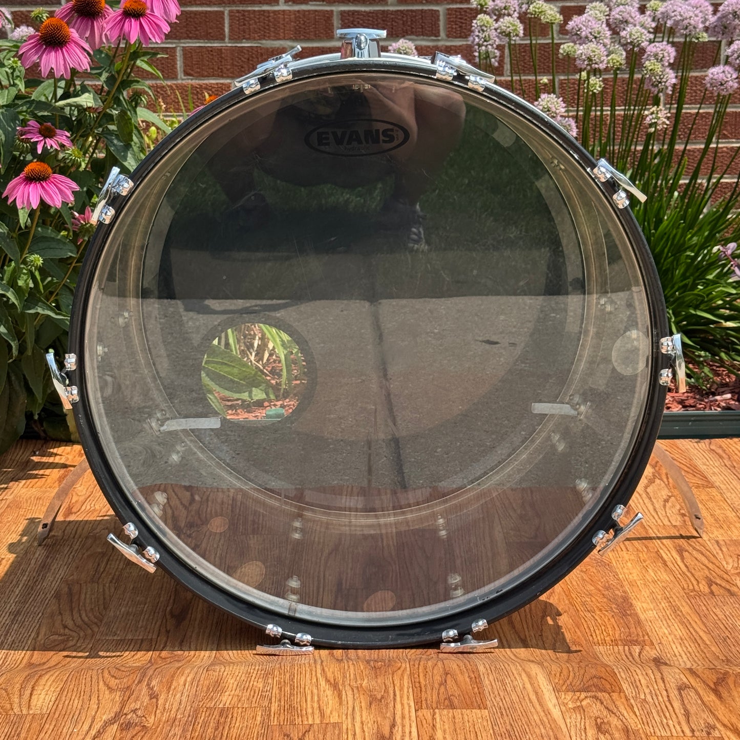 1970s Ludwig 14x22 Stainless Steel Bass Drum