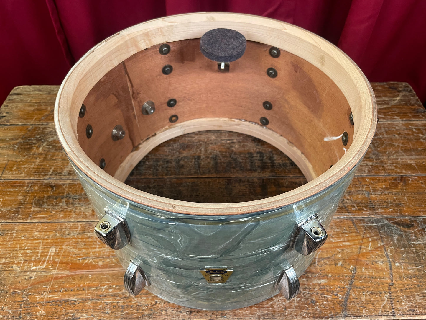 1960 Ludwig 2pc Drum Set Sky Blue Pearl Trans Badge 22/12
