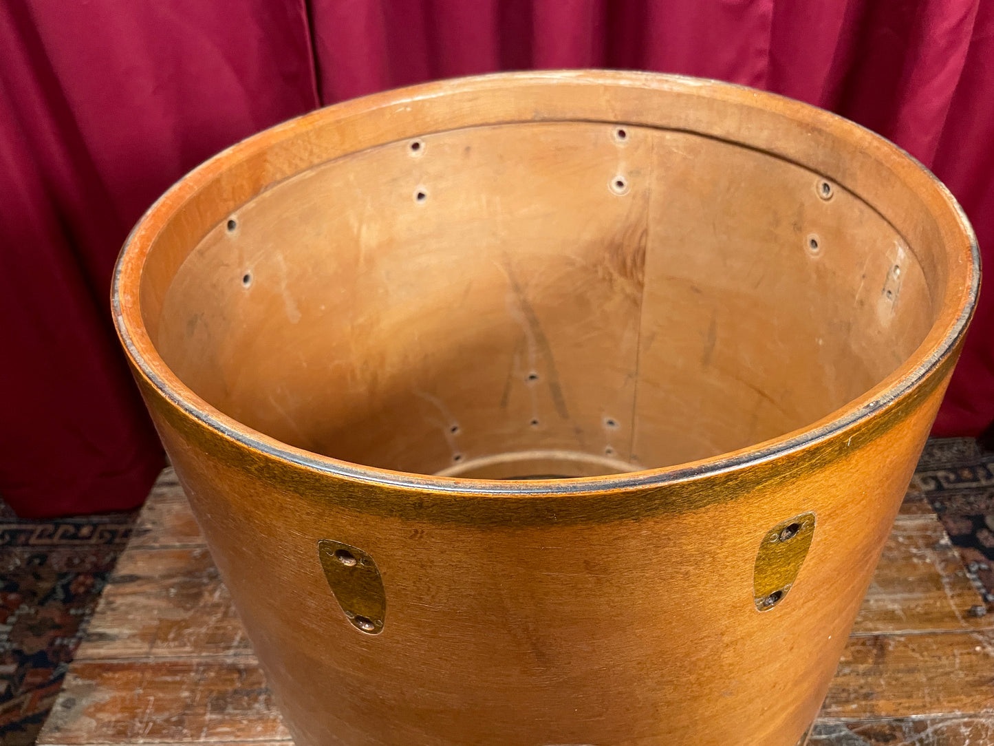 1970s Slingerland 16x16 Floor Tom Drum Shell Single Mahogany 3-Ply
