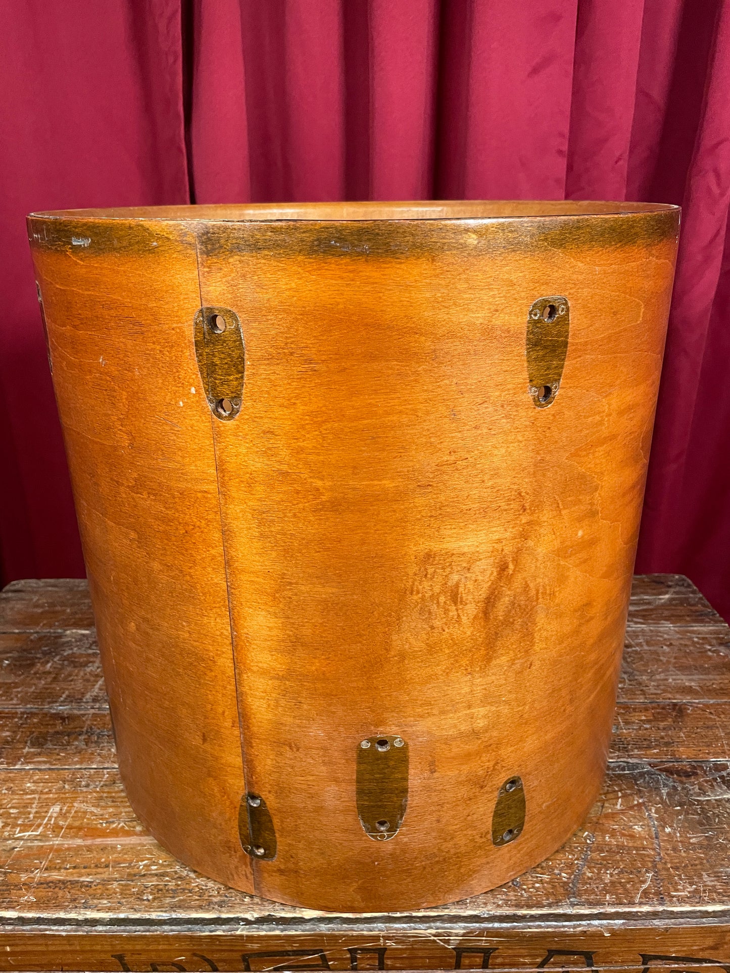 1970s Slingerland 16x16 Floor Tom Drum Shell Single Mahogany 3-Ply
