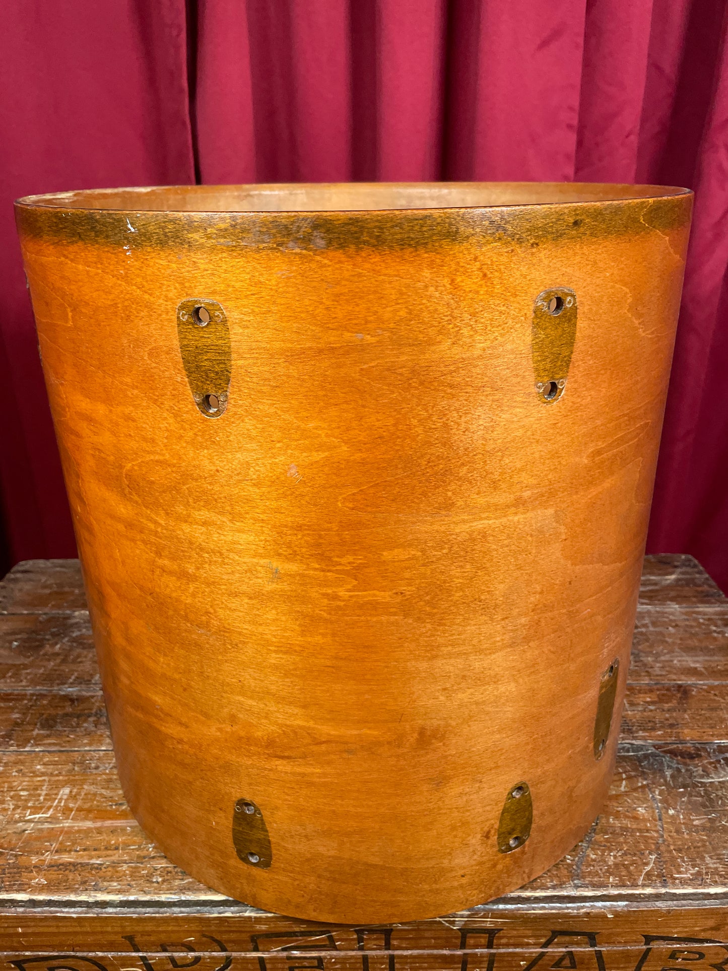 1970s Slingerland 16x16 Floor Tom Drum Shell Single Mahogany 3-Ply