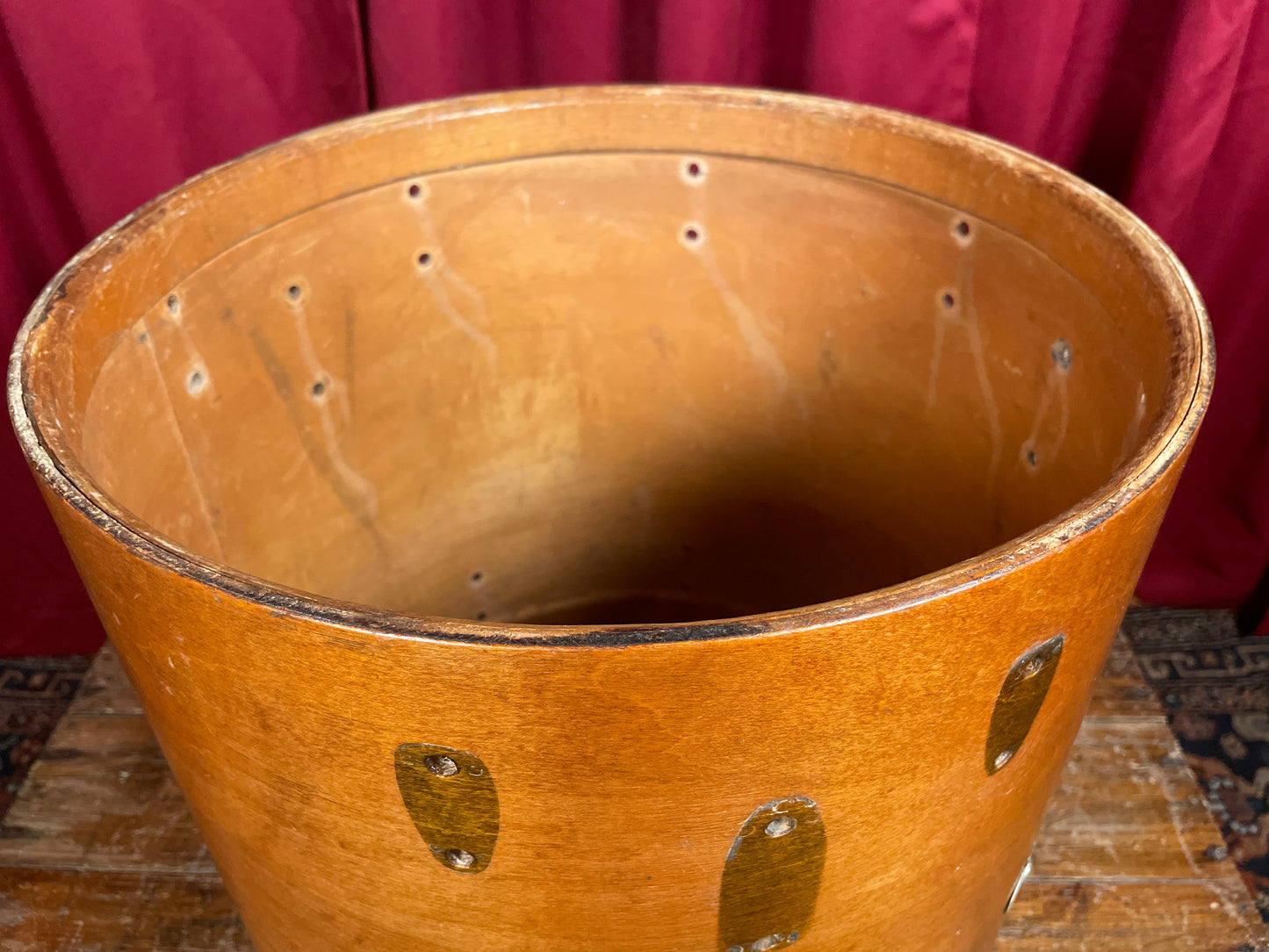 1970s Slingerland 16x16 Floor Tom Drum Shell Single Mahogany 3-Ply