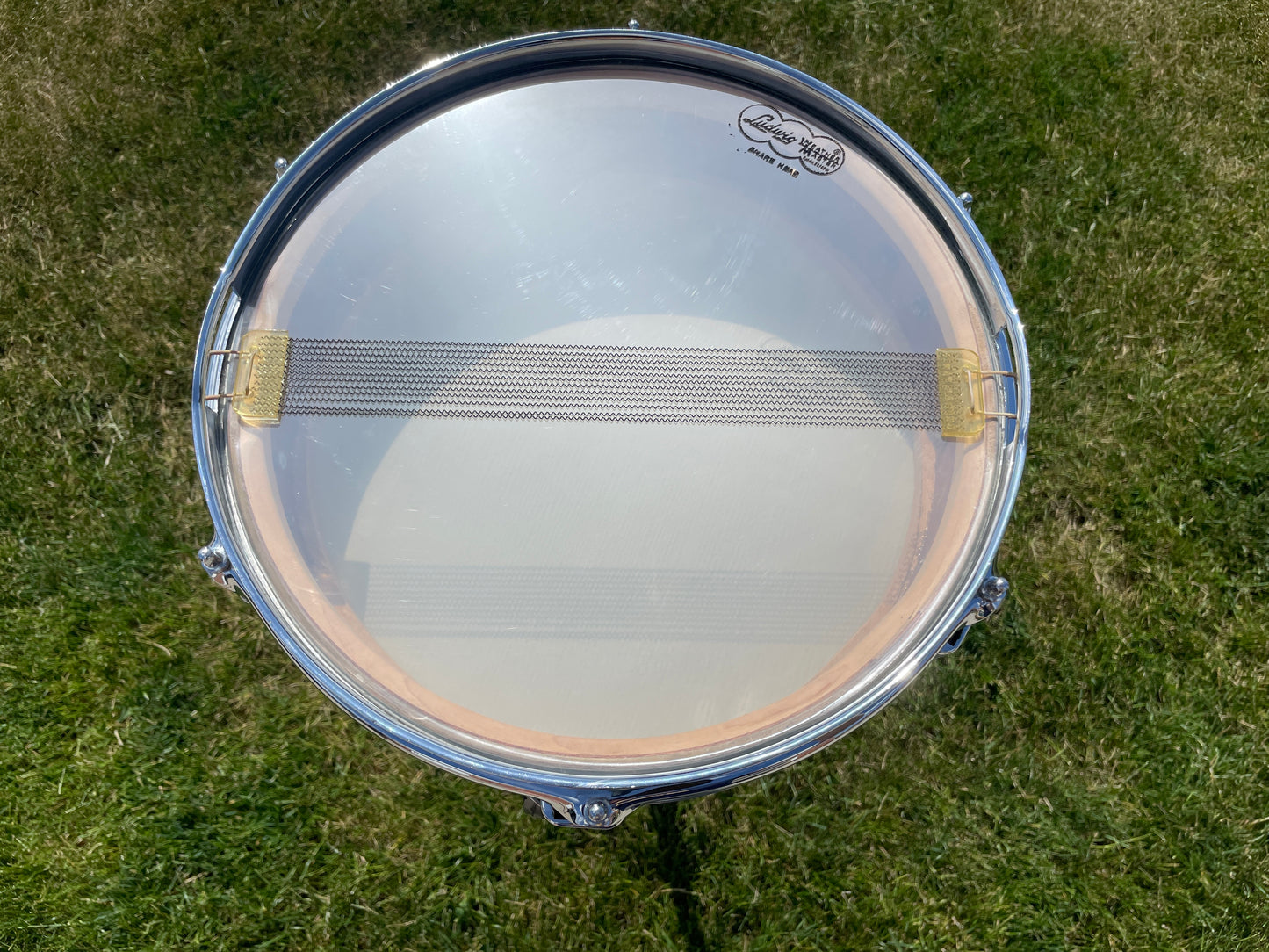 1958 Ludwig 3x13 Be-Bop Jazz Combo Trans Badge Snare Drum Jet Black Pearl