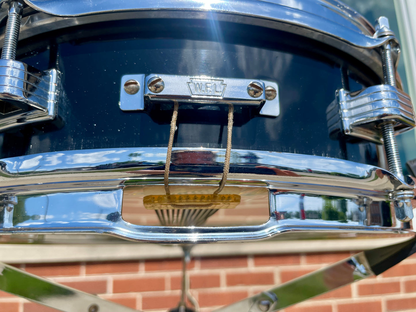 1958 Ludwig 3x13 Be-Bop Jazz Combo Trans Badge Snare Drum Jet Black Pearl