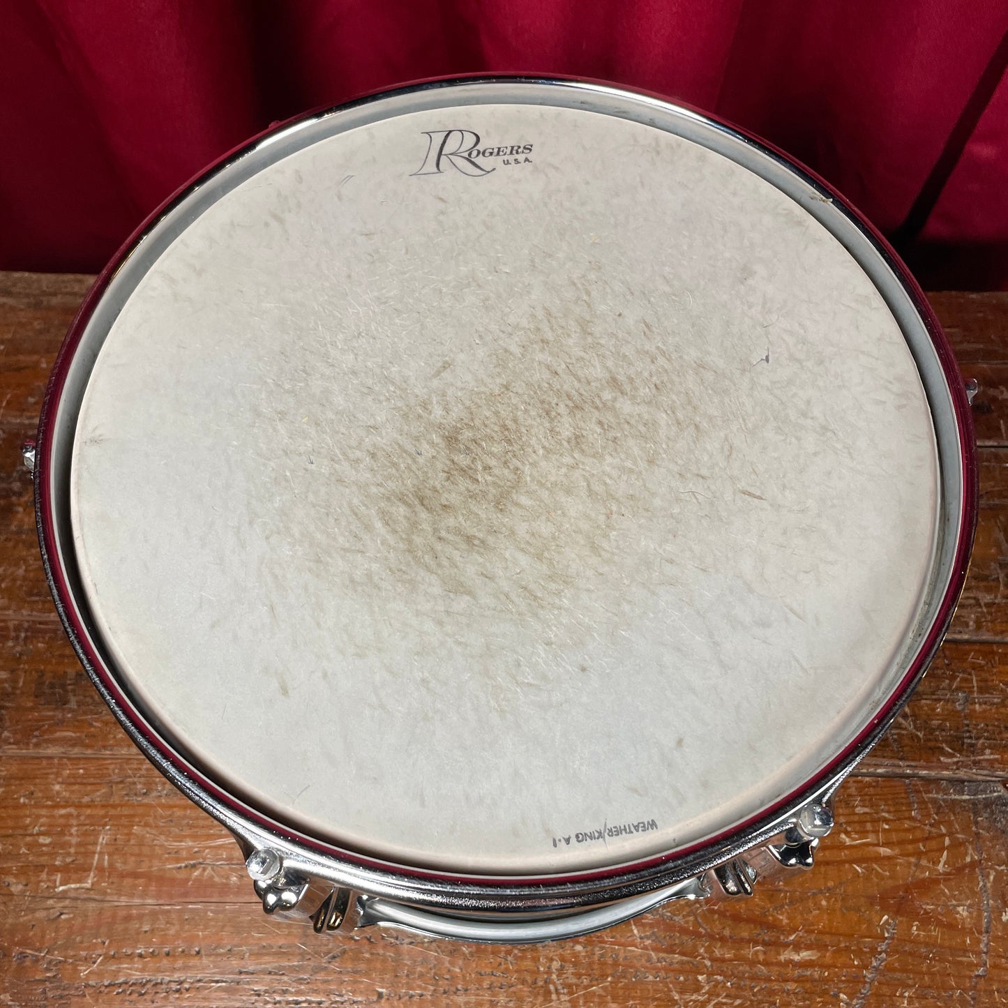 1960s Rogers Holiday 8x12 Tom Drum Steel Gray Ripple Pearl Cleveland
