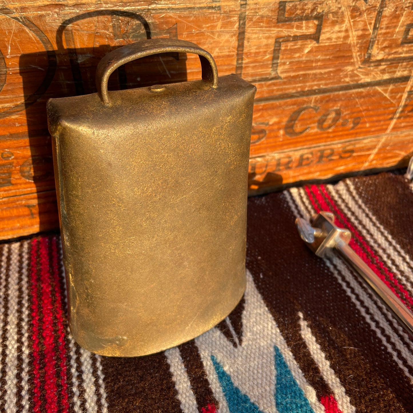 1920s-1930s Ludwig 4 1/2" Cow Bell w/ WFL Hoop Mount Cow Bell Holder