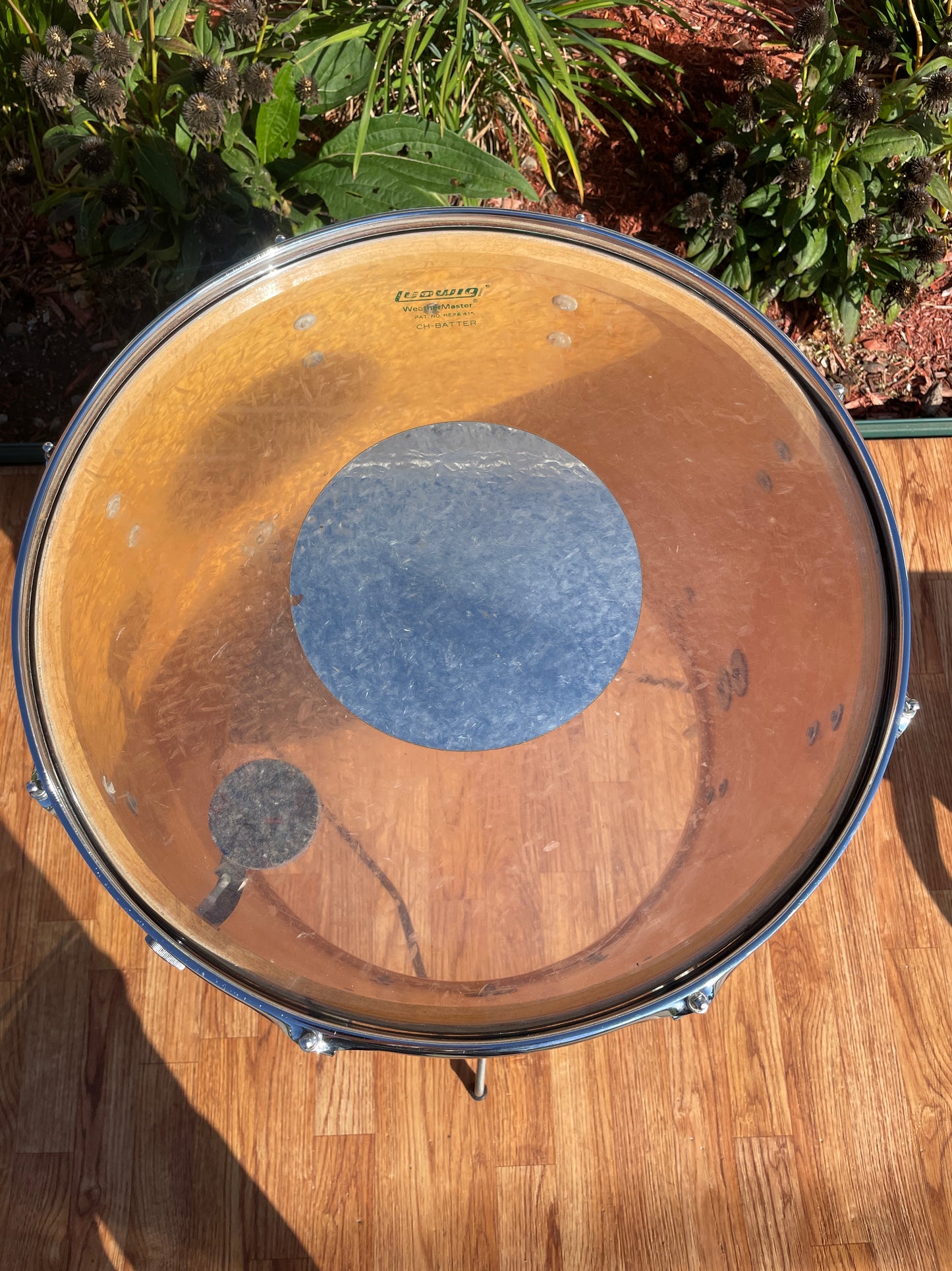 1970s Ludwig 16x18 Floor Tom Drum Psychedelic Red
