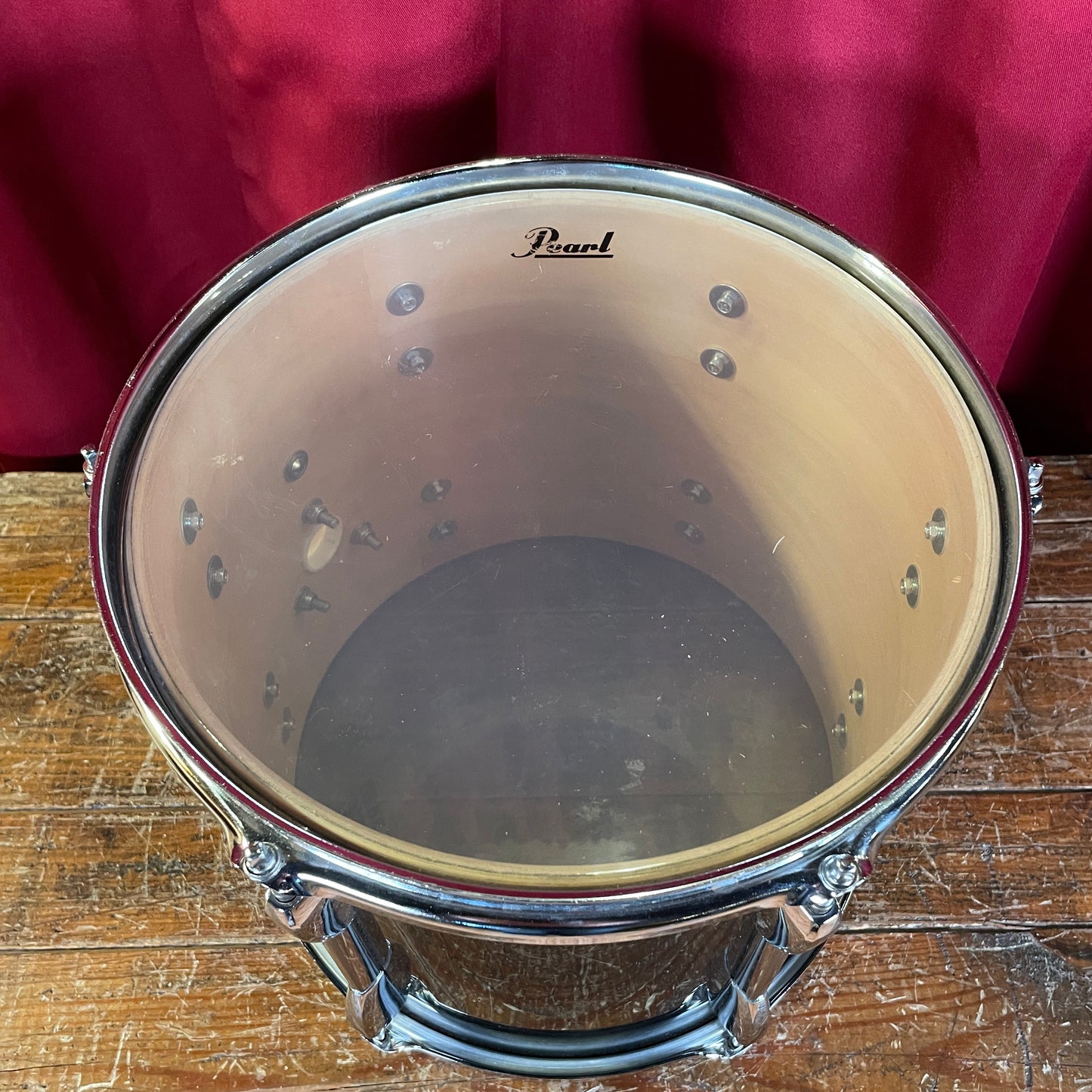 1990s Pearl Export 10x12 Tom Drum Jet Black EX212-DN