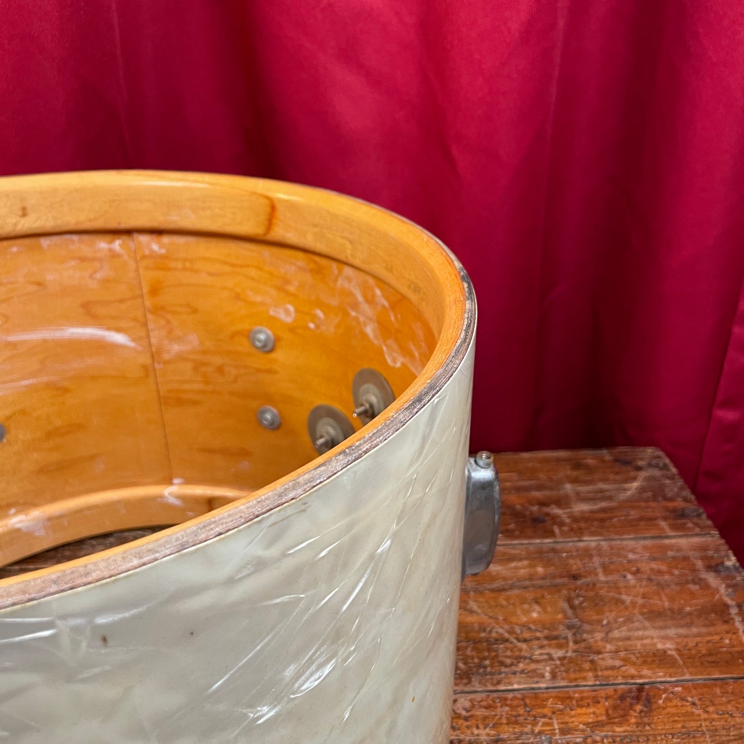 1970s Slingerland 10x14 Tom Single White Marine Pearl