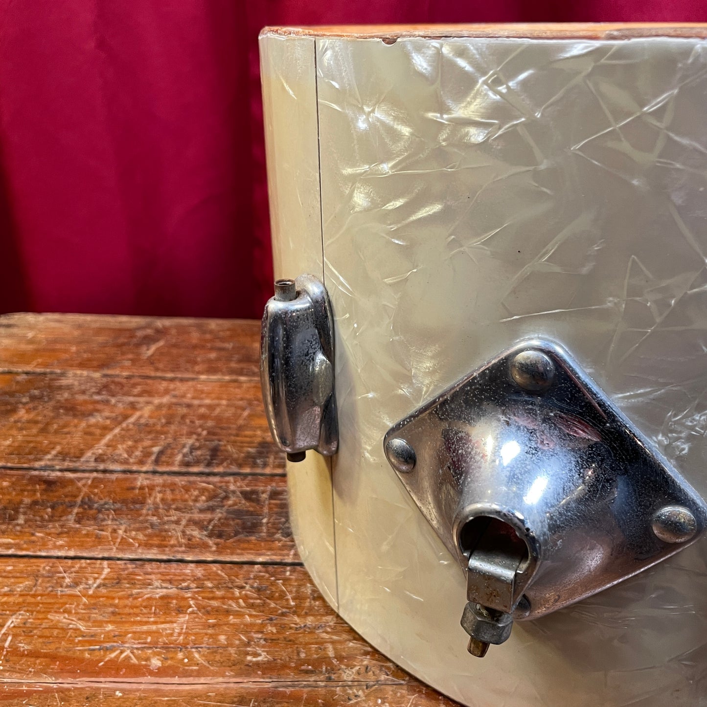 1970s Slingerland 9x13 Tom Single White Marine Pearl