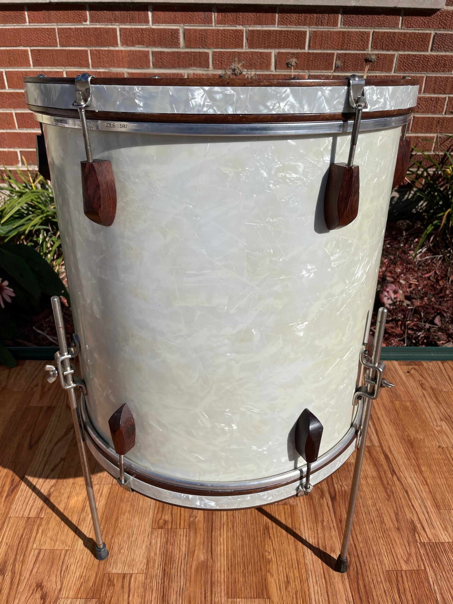 1940s Slingerland Rolling Bomber Drum Set 26/13/14/16 w/ 7x14 Snare White Marine Pearl *Video Demo*