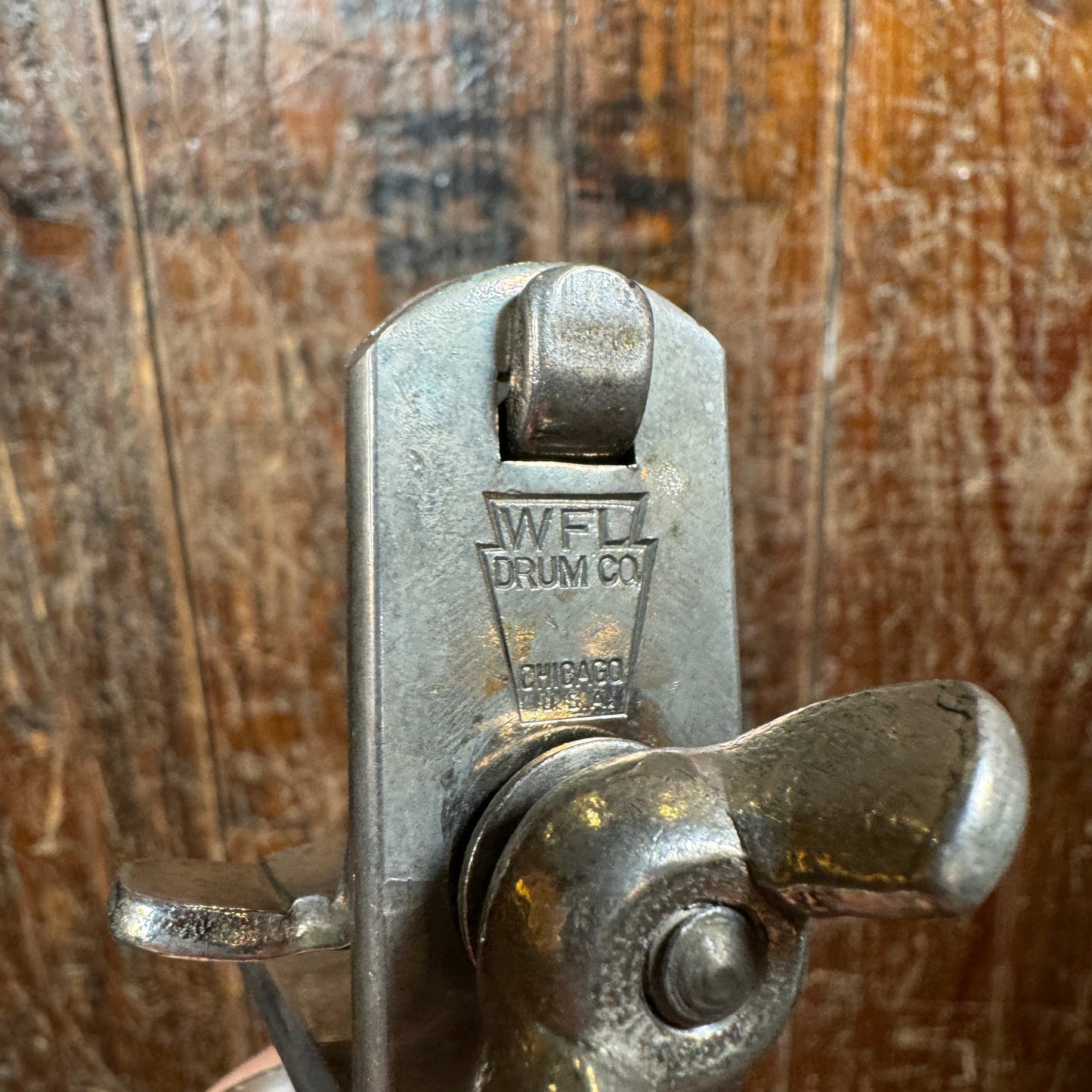 1940s-1950s WFL No. 1379 Brush Cymbal Holder Ludwig Hoop Mounted Clamp