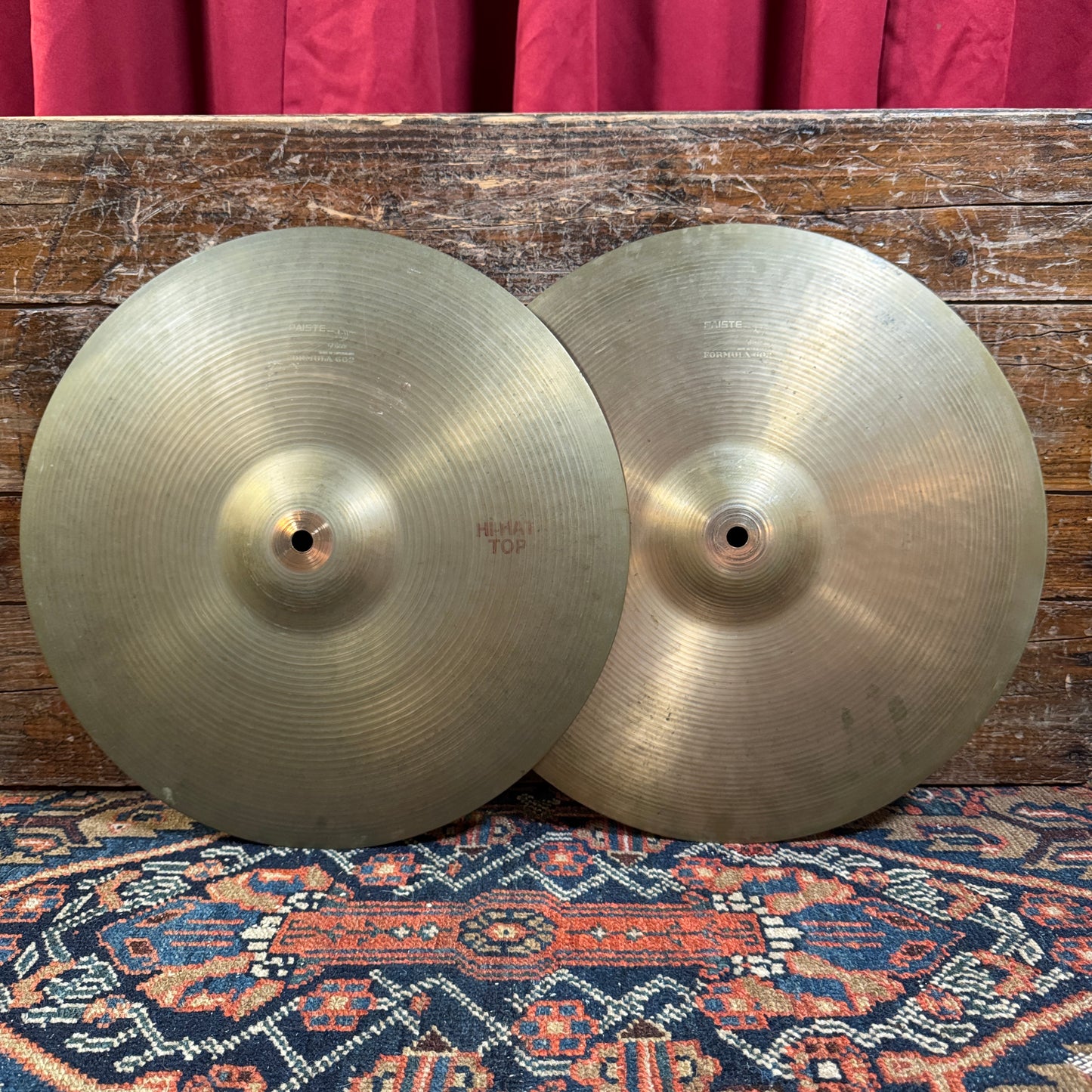 15" Paiste Formula 602 Pre-Serial 1960s Hi-Hat Cymbal Pair 1162g/1194g *Video Demo*