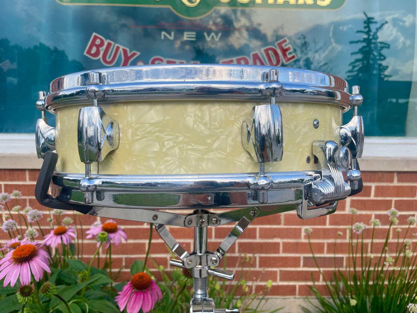 1960s Premier 4x14 Royal-Ace White Marine Pearl