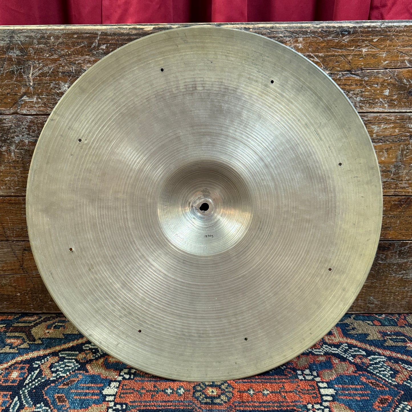 18" Zildjian A 1950s Crash Ride Cymbal w/ Rivet Holes 1870g *Video Demo*