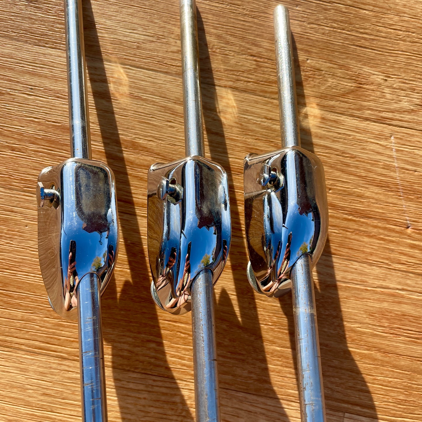 1960s Slingerland Push-Button Brackets & Floor Tom Legs No. 1290 - Set of 3