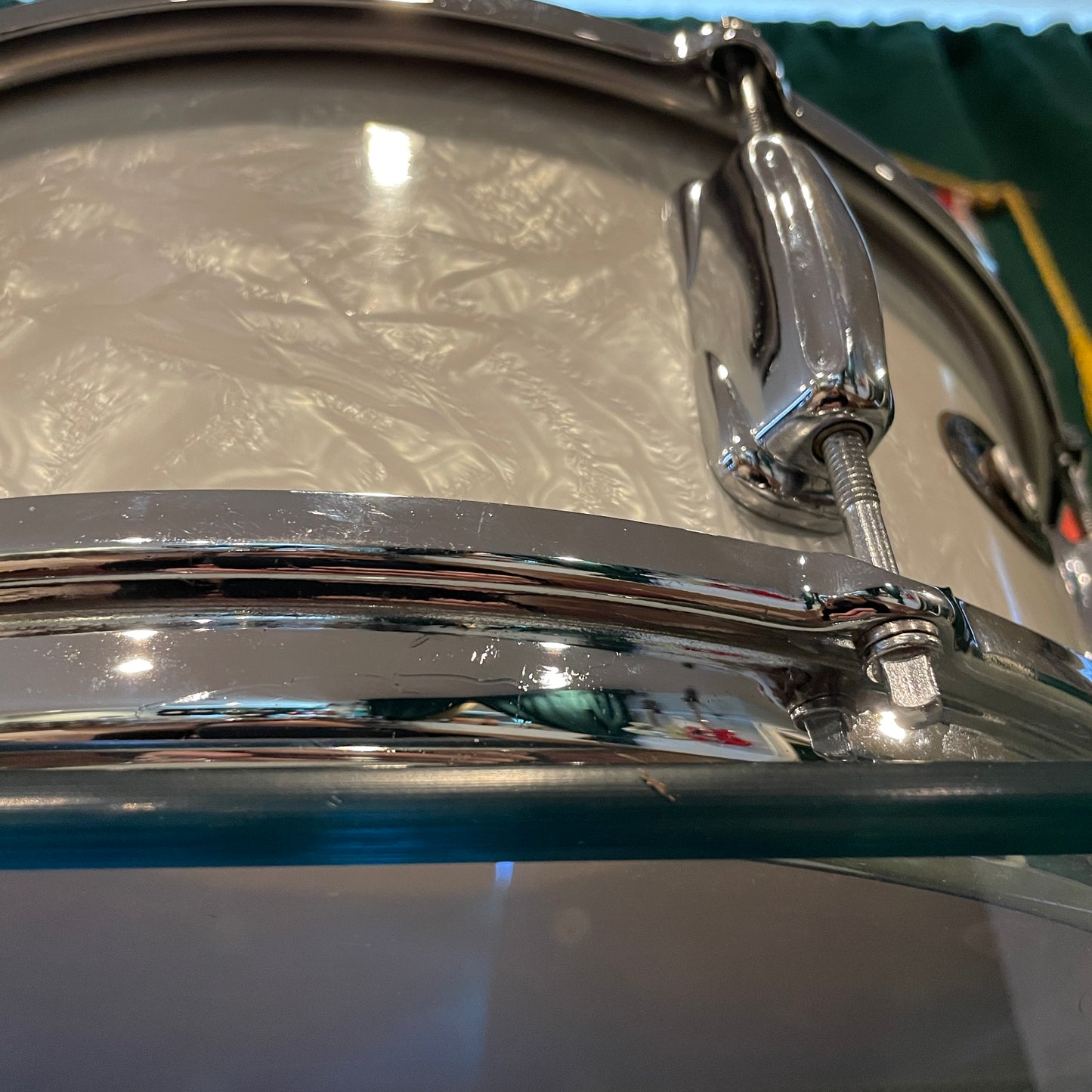 1962 Slingerland 5.5x14 No. 146 Hollywood Ace Snare Drum White Marine Pearl