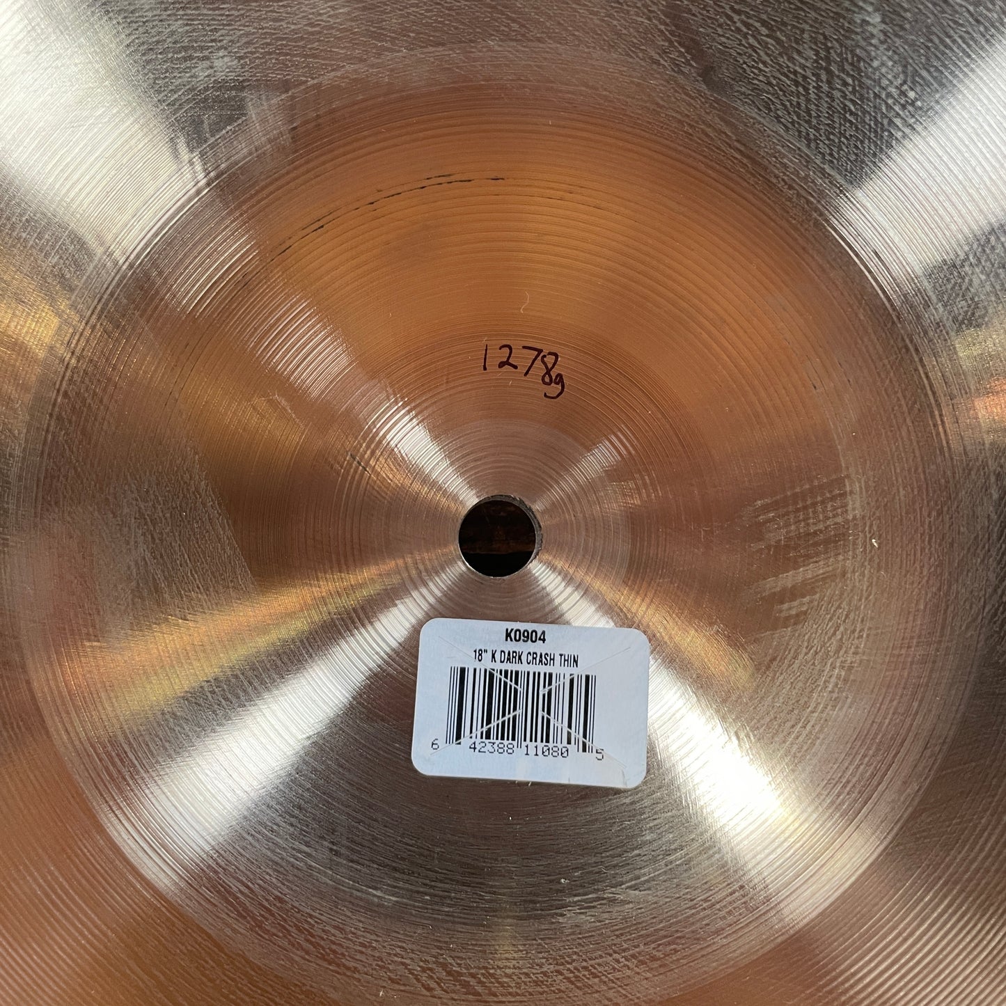 18" Zildjian K Dark Thin Cymbal Crash 1278g K0904 *Video Demo*
