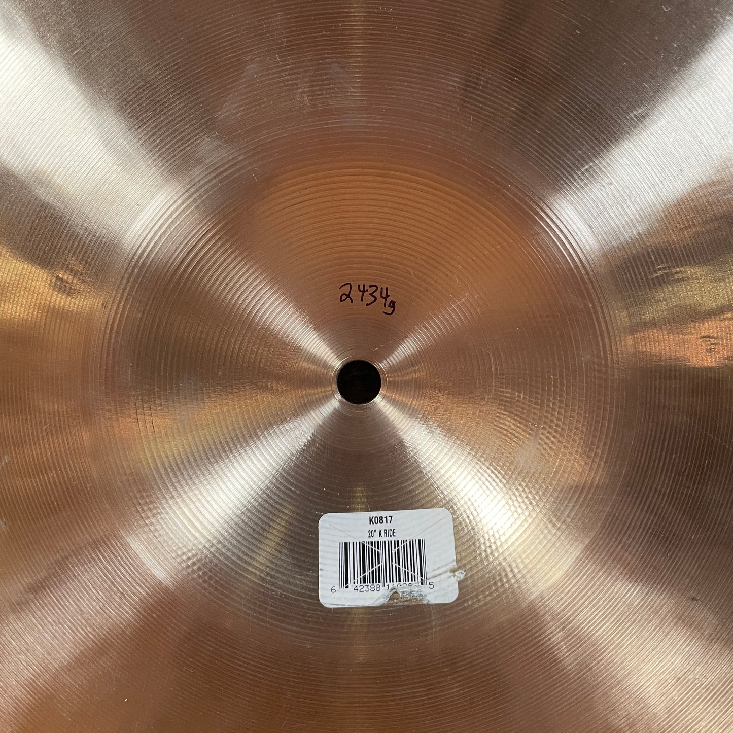 20" Zildjian K Ride Cymbal 2434g K0817 *Video Demo*