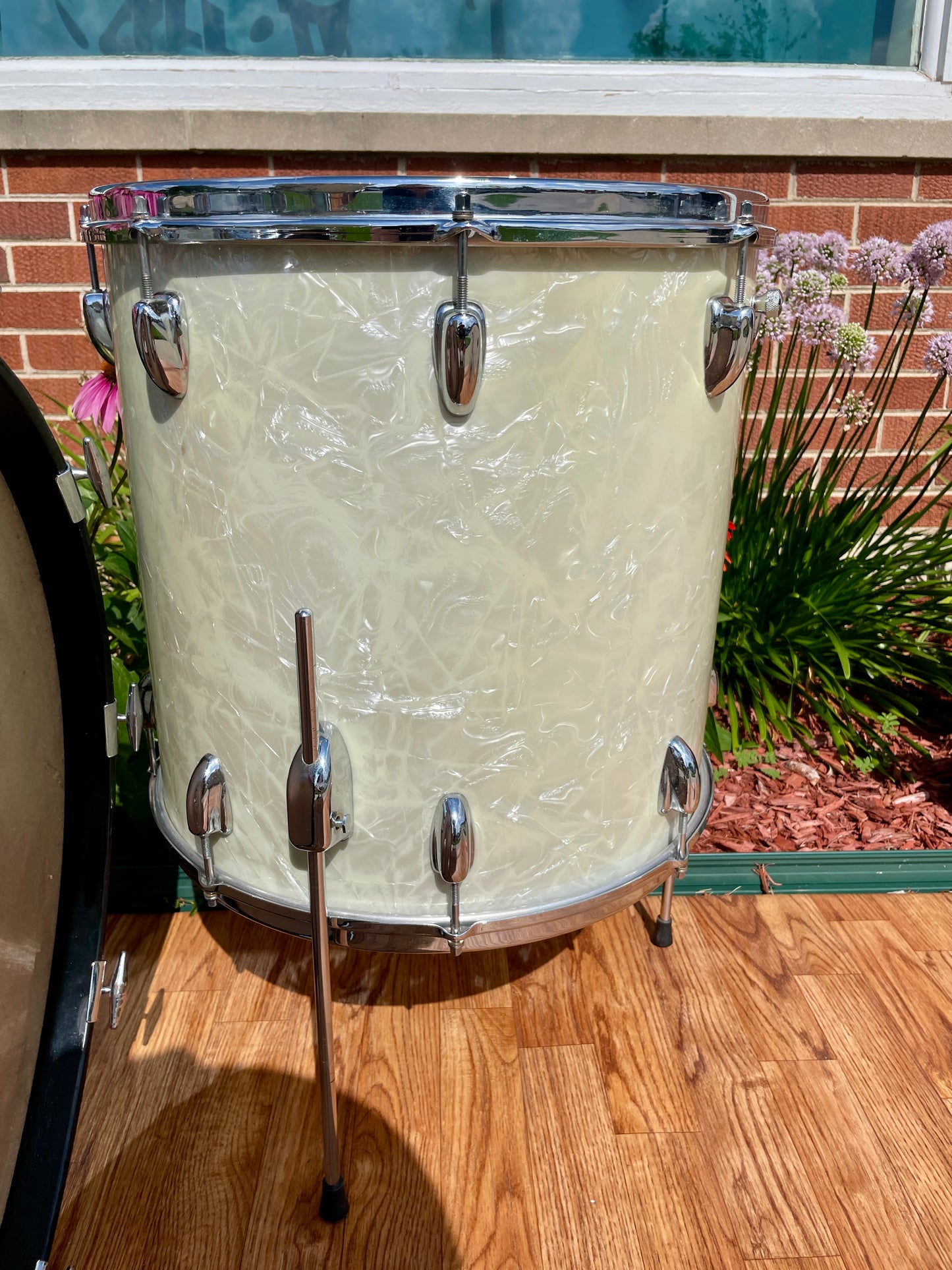 1960s Slingerland Gene Krupa Deluxe Outfit Drum Set White Marine Pearl 22/13/16