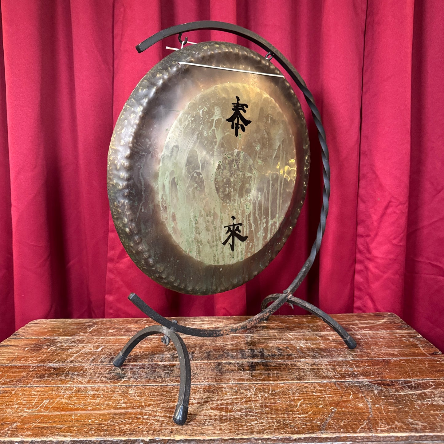 1970s 16" Paiste / Ludwig Dinner Gong Cymbal w/ Stand No. 752 *Video Demo*