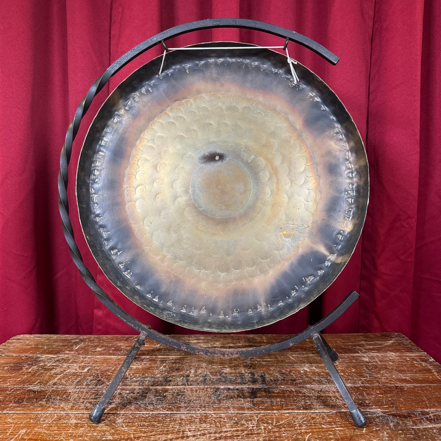1970s 16" Paiste / Ludwig Dinner Gong Cymbal w/ Stand No. 752 *Video Demo*