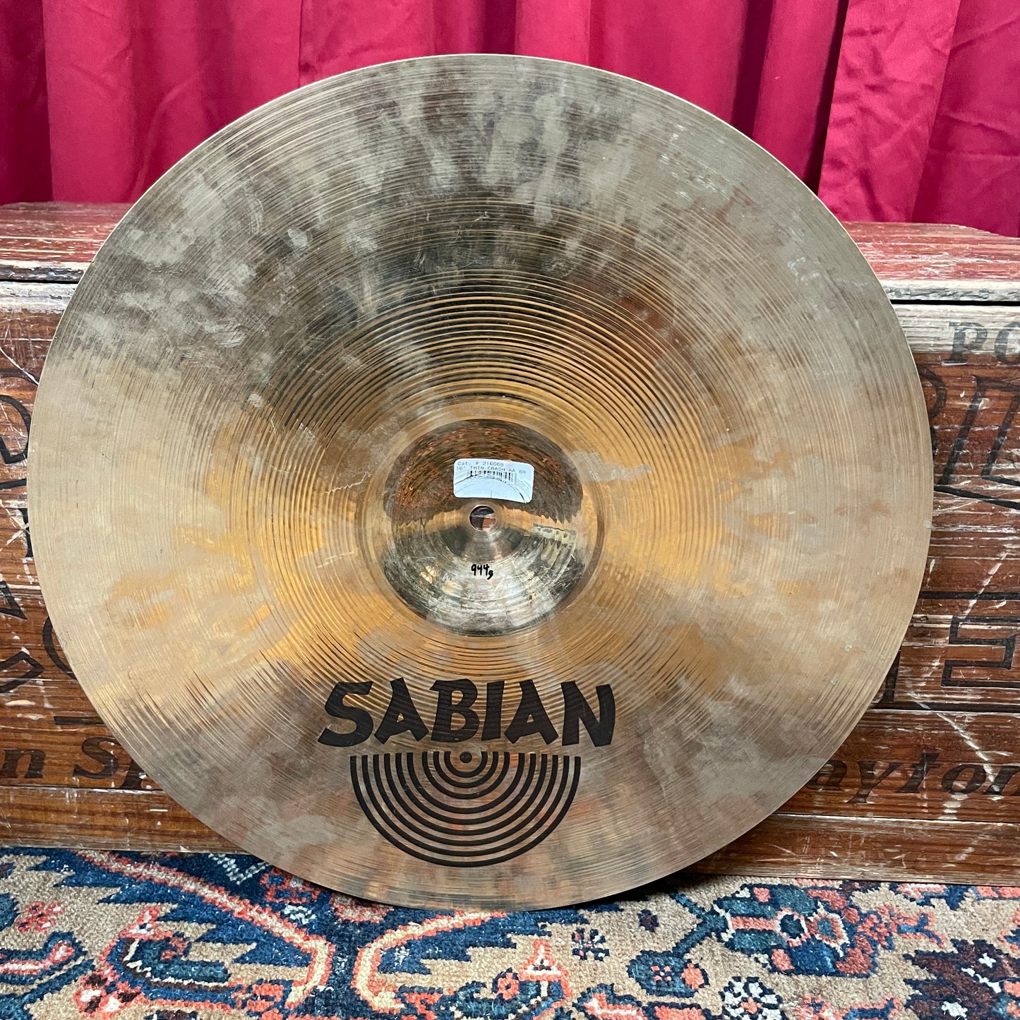 16" Sabian AA Thin Crash Cymbal 944g Brilliant *Video Demo*