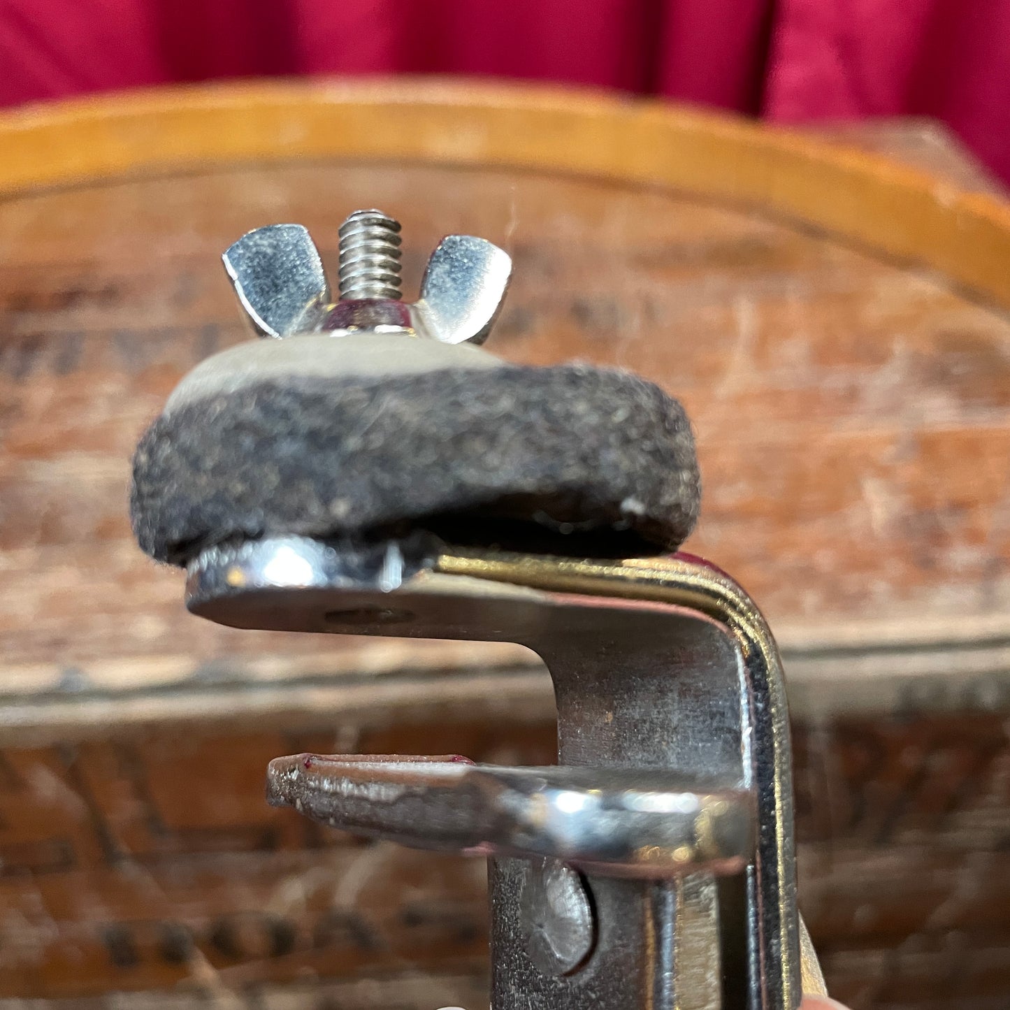 1930s Ludwig No. 986 Greeko Cymbal Holder Hoop Mounted Clamp
