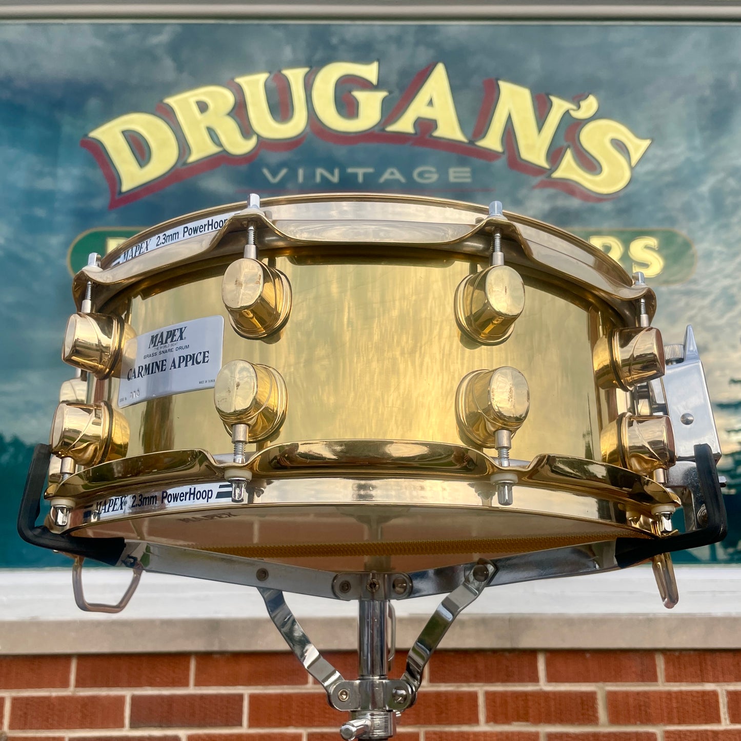 1996 Mapex Carmine Appice 5.5x14 Signature Seamless Brass Snare Drum