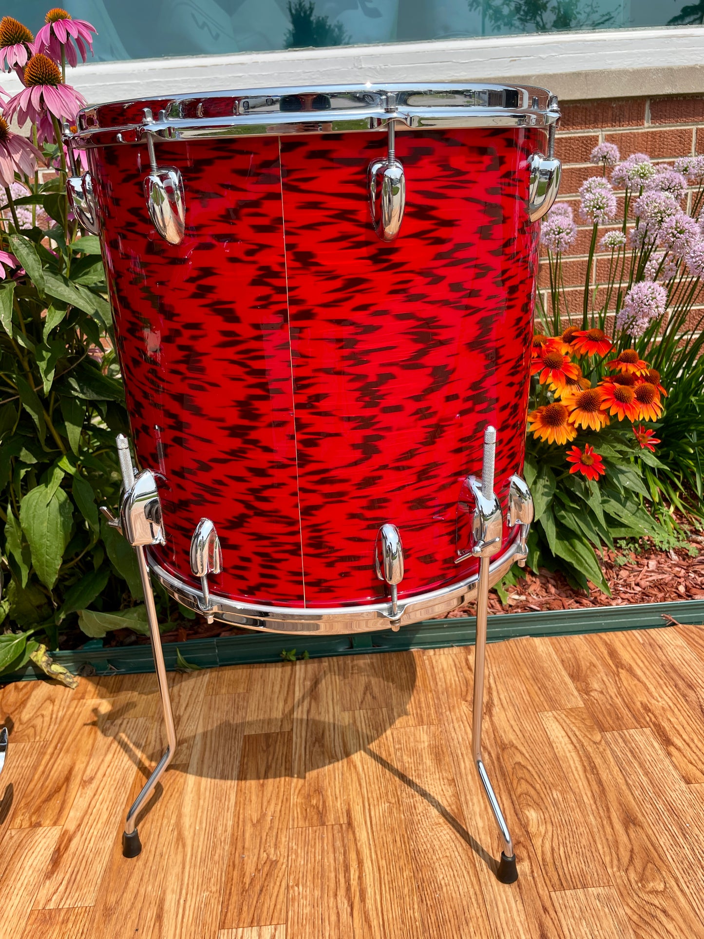 1960s Slingerland Drum Set Red Tiger Modern Solo Outfit 22/12/13/16
