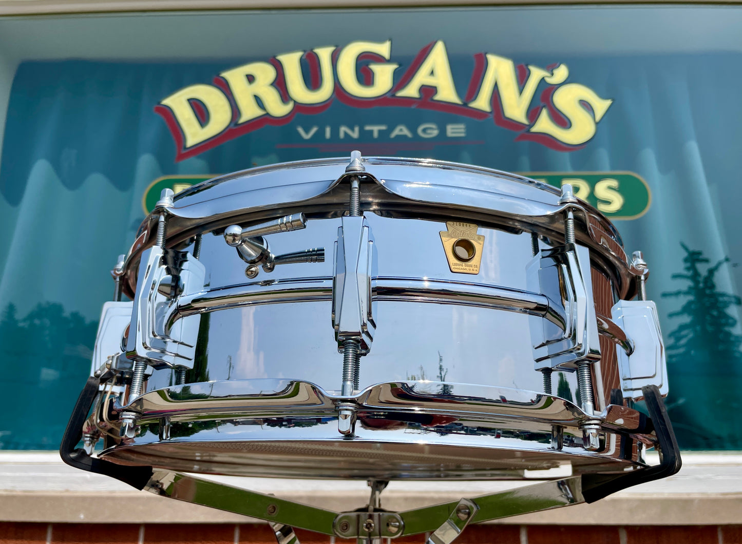 1960s Ludwig 5x14 Supraphonic No. 400 Snare Drum Supra-Phonic *Brass Hoops *