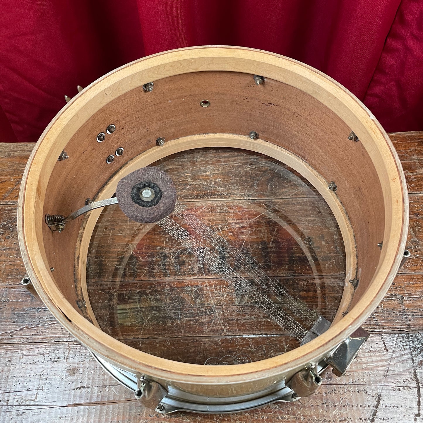 1937 WFL 7x14 No. 421 Hollywood Swing Snare Drum White Marine Pearl