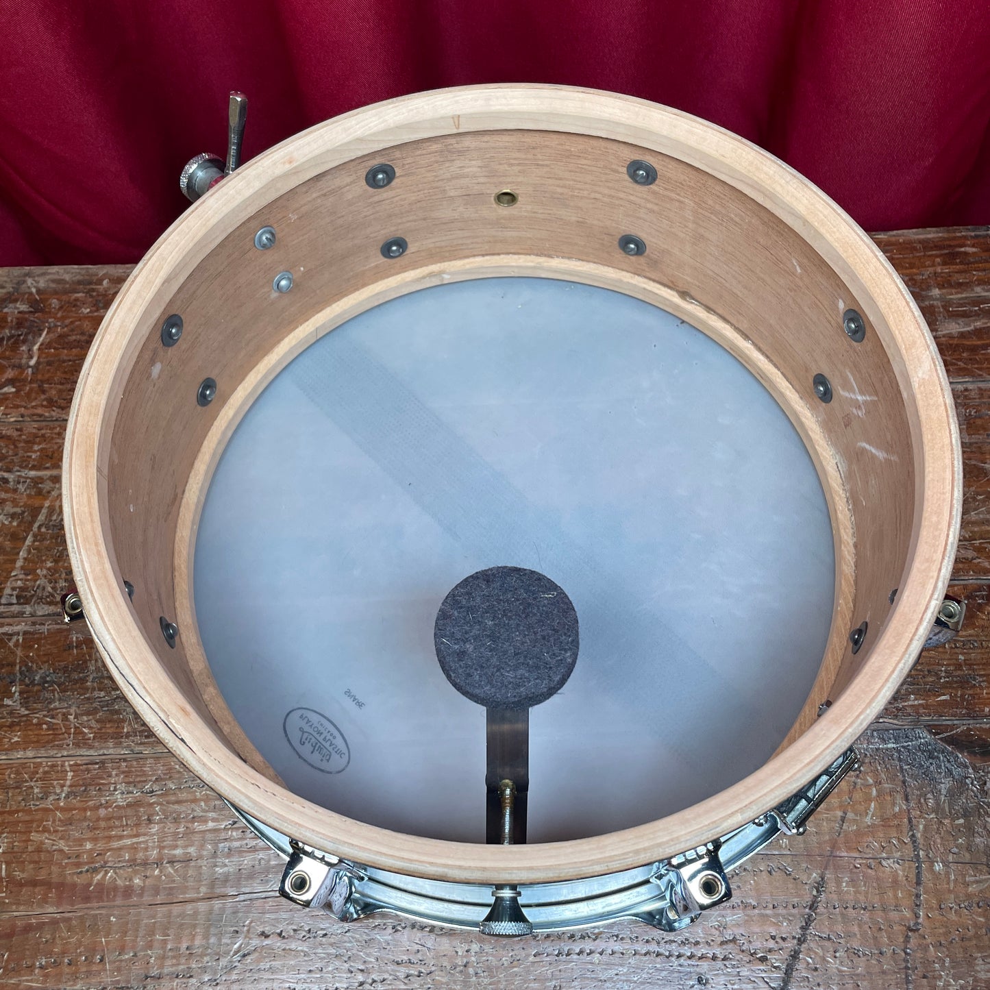 1958 Ludwig 5.5x14 No. 900P Trans Badge Super Classic Snare Drum Oyster Black Pearl COB