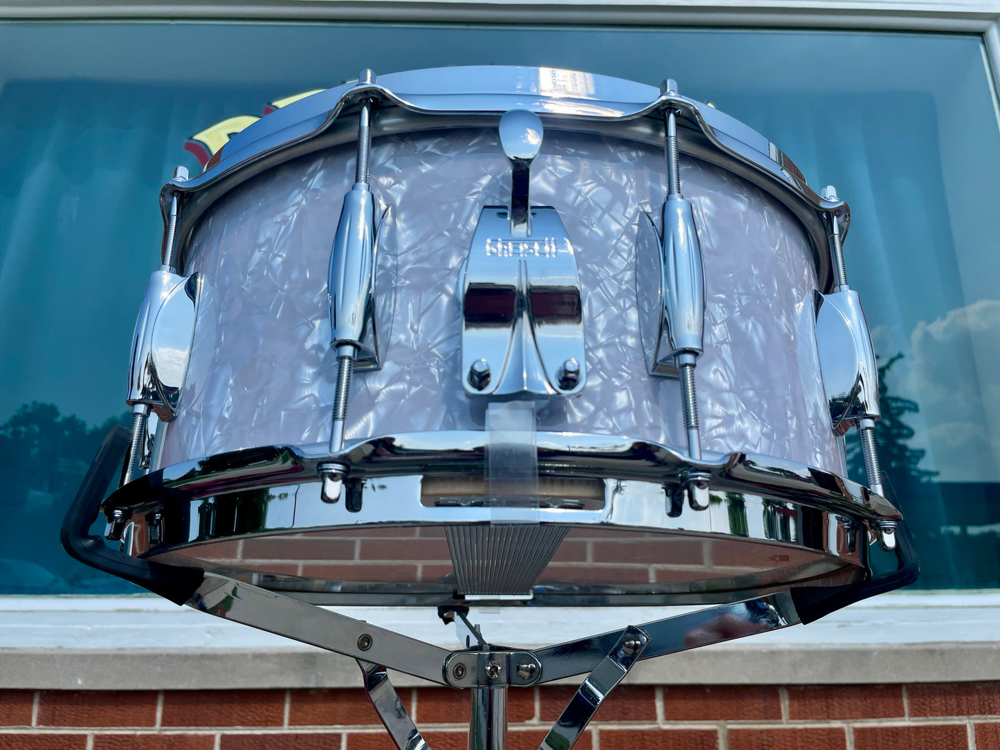 Gretsch Broadkaster 6.5x14 GK-6514 Snare Drum w/ Box White Marine Pearl