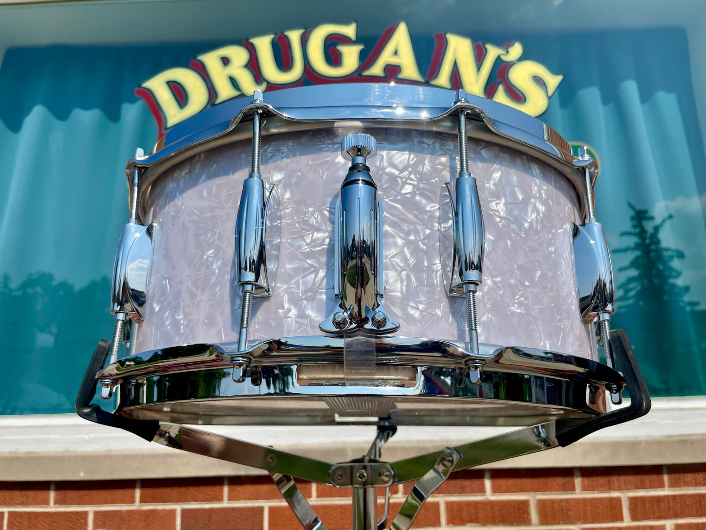 Gretsch Broadkaster 6.5x14 GK-6514 Snare Drum w/ Box White Marine Pearl