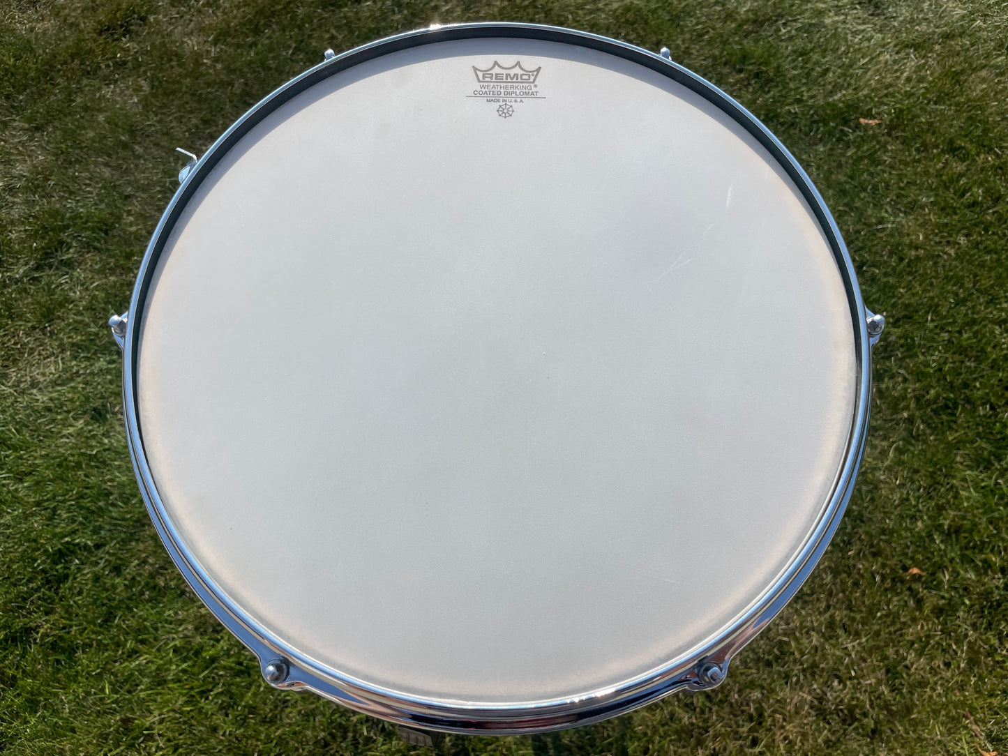 1964 Slingerland 5.5x14 Deluxe Student Model No. 161 Snare Drum White Marine Pearl