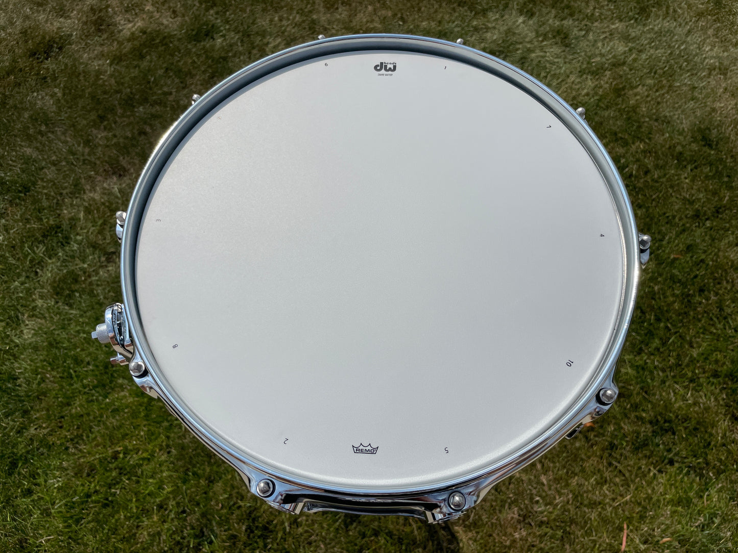 DW Collector's Series 6.5x14 Satin Black Over Brass Snare Drum w/ Box DRVD6514SVCBK