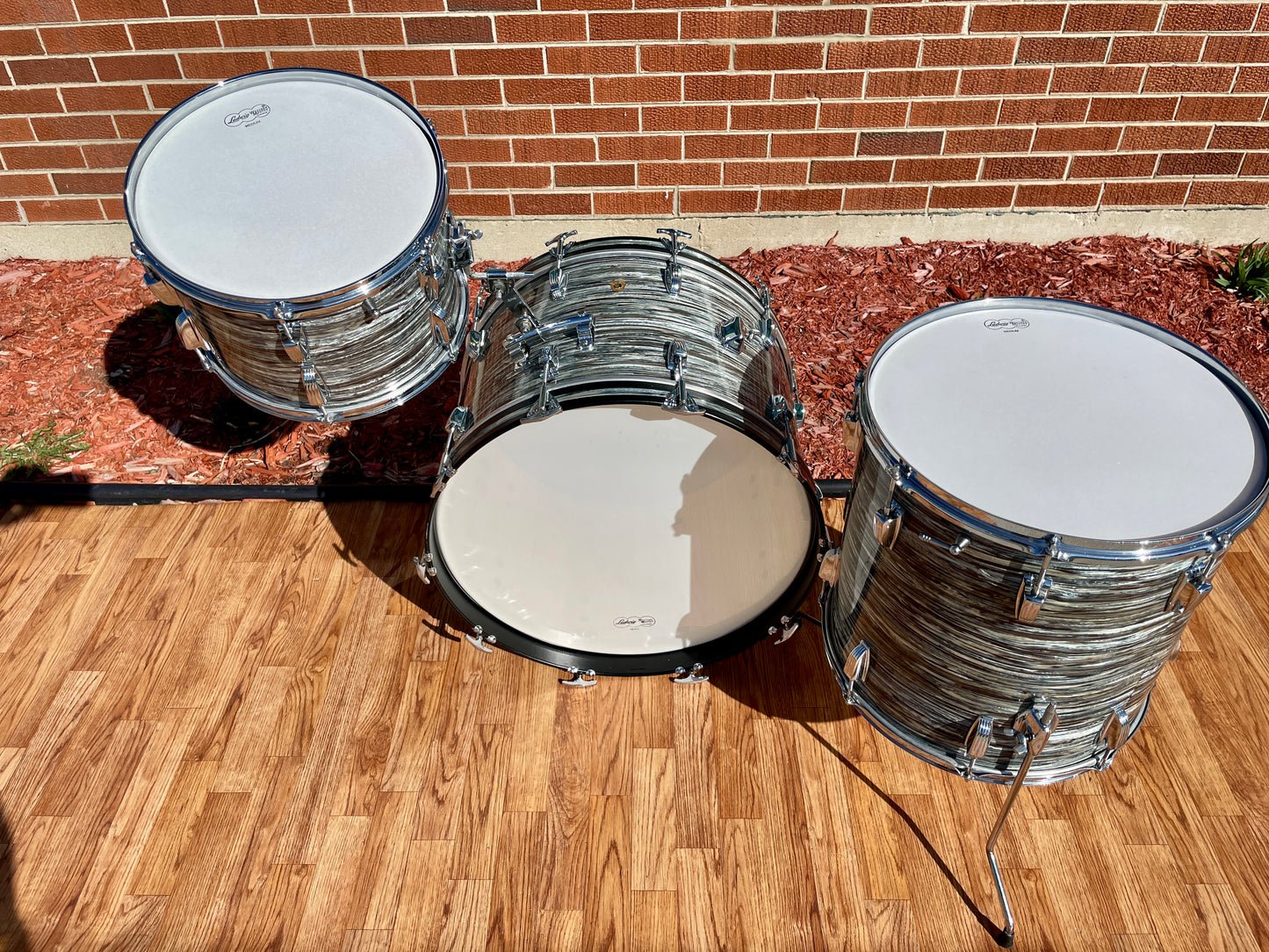 1964 Ludwig Super Classic Drum Set Oyster Blue Pearl 22/13/16 COB