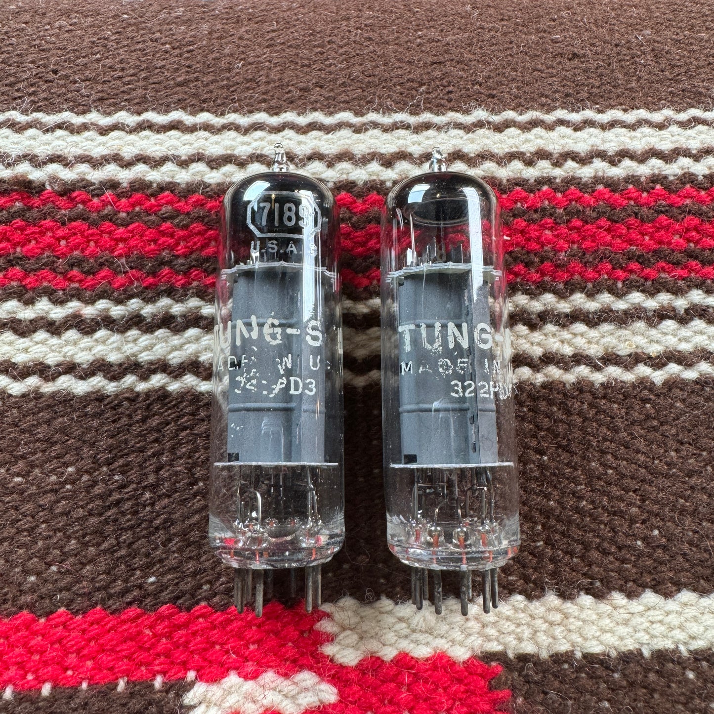 Vintage Tung-Sol 7189 Amplifier Power Tubes Pair Duet EL84/6BQ5 Made In USA #152