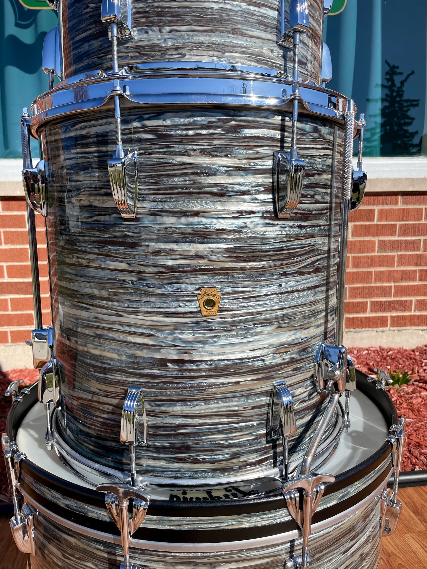 1964 Ludwig Super Classic Drum Set Oyster Blue Pearl 22/13/16 COB