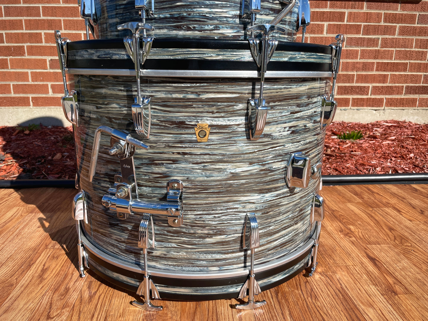 1964 Ludwig Super Classic Drum Set Oyster Blue Pearl 22/13/16 COB