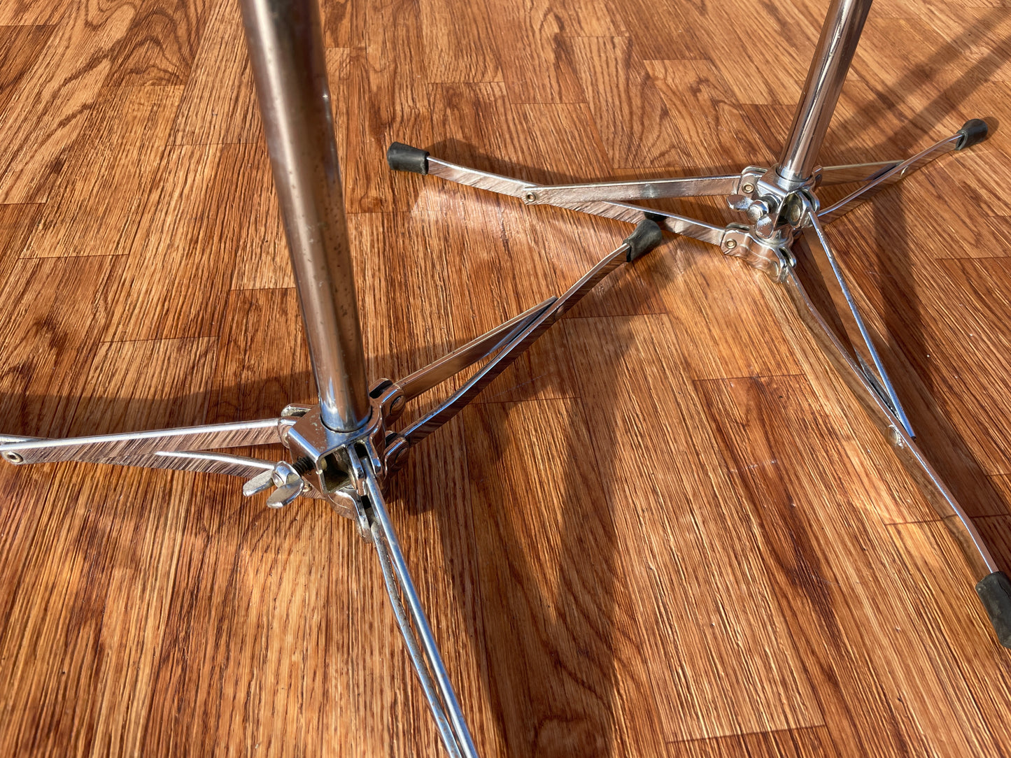 1960s Ludwig No. 1400 Straight Flat Base Cymbal Stand Pair (2 pcs)