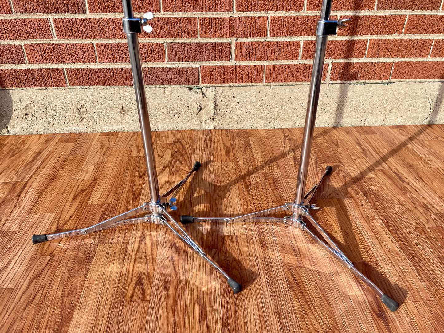 1960s Ludwig No. 1400 Straight Flat Base Cymbal Stand Pair (2 pcs)