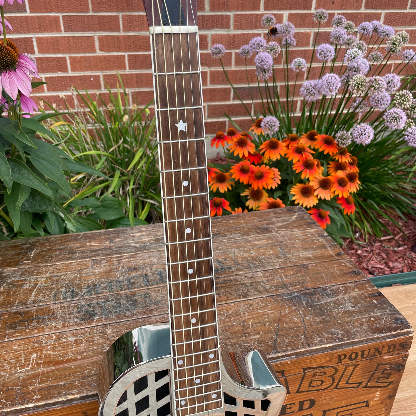 Republic Highway 61 Standard Resonator Guitar Polished Nickel 7100