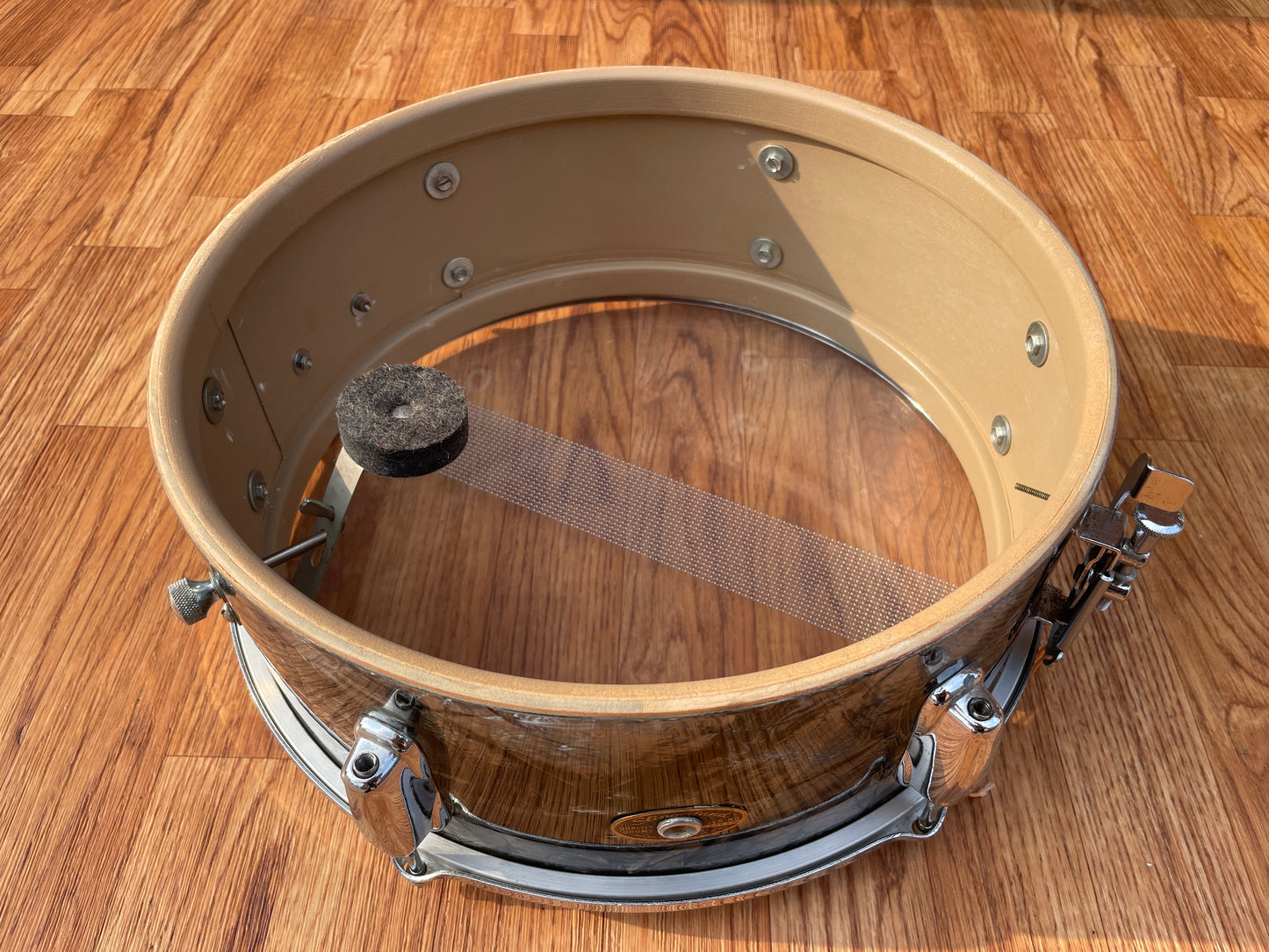 1960s Slingerland 5.5x14 Deluxe Student Model No. 161 Snare Drum Black Diamond Pearl