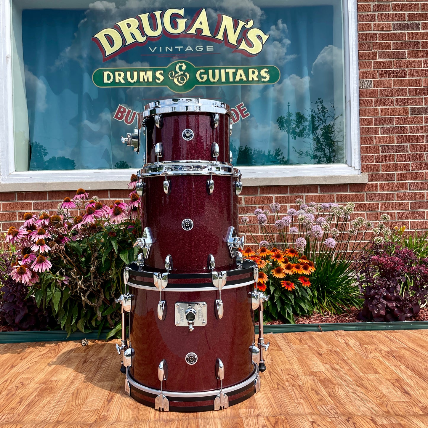 Gretsch Brooklyn Bop Drum Set Burgundy Sparkle 18/12/14