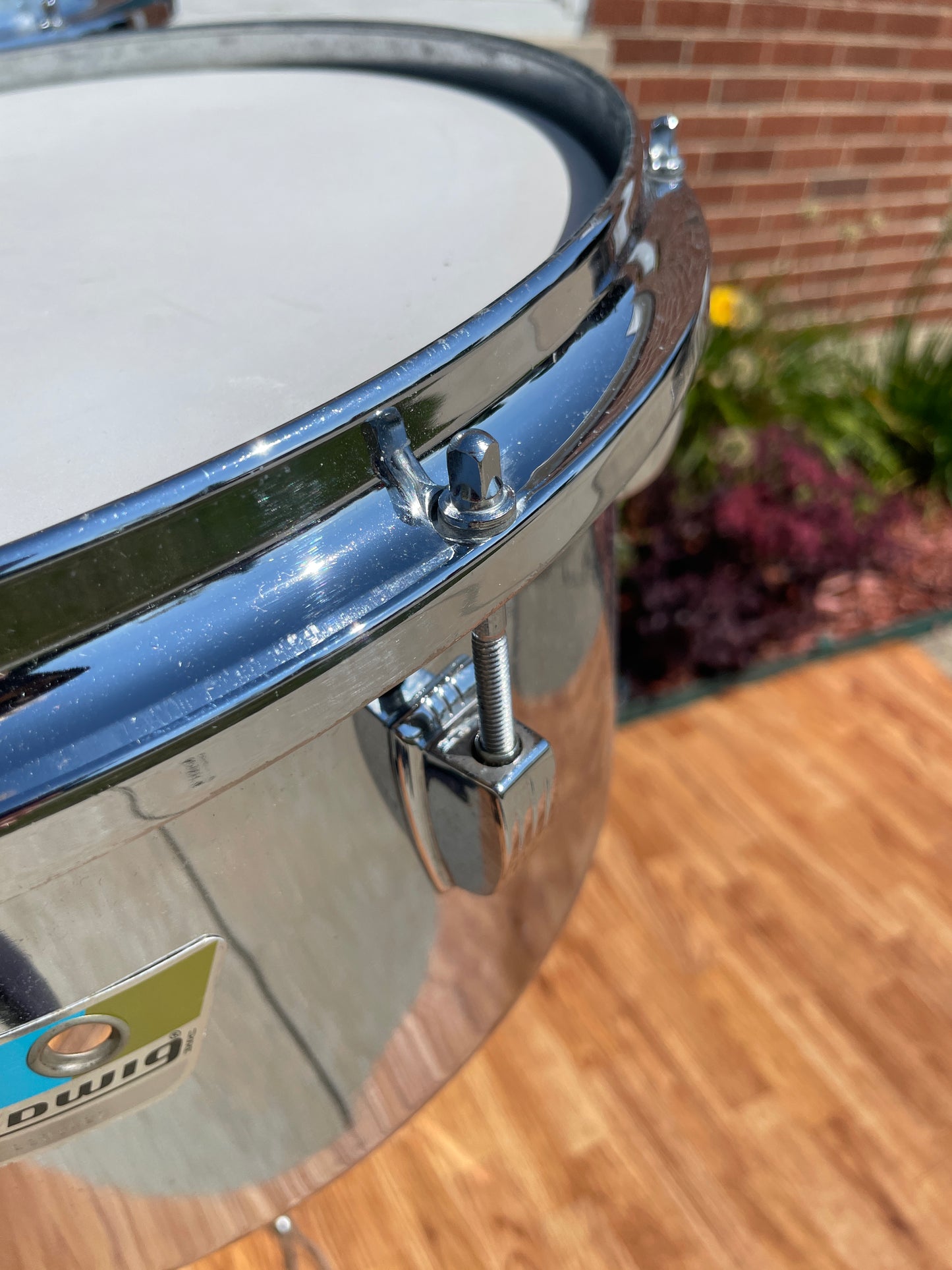 1980s Ludwig 13" & 14" Timbales Chrome w/ Stand
