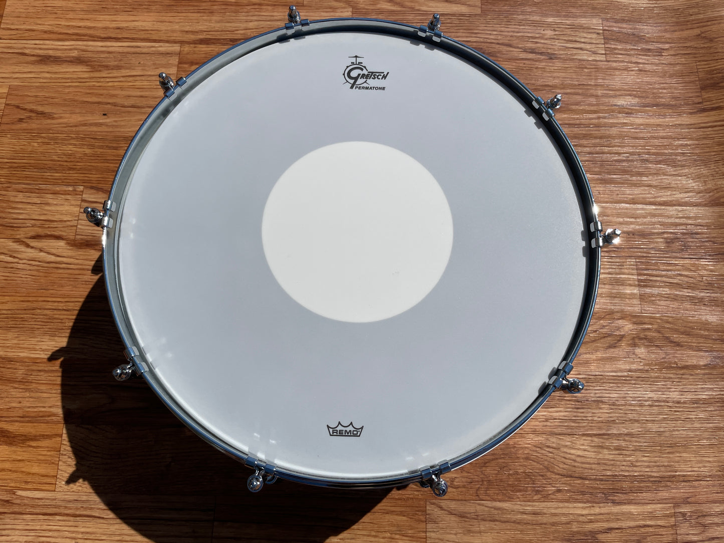Gretsch USA Custom 6.5x14 G4164 Chrome Over Brass Snare Drum COB 301 Hoops Micro Sensitive Strainer
