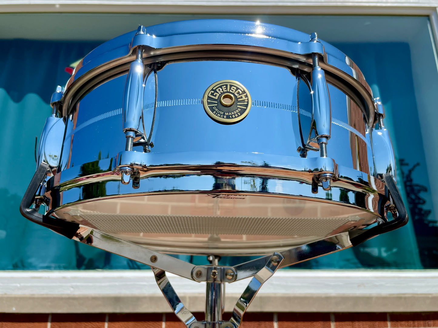 Gretsch USA Custom 5x14 G4160 Chrome Over Brass Snare Drum COB
